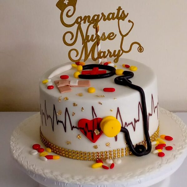 Congratulation Cake For a Nurse.