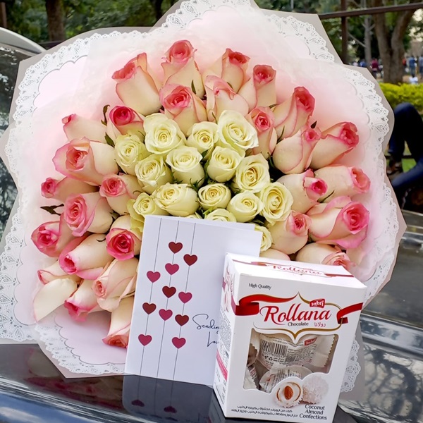 Pretty Pink & White hamper