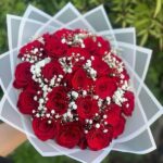 Buy red fresh flower bouquet