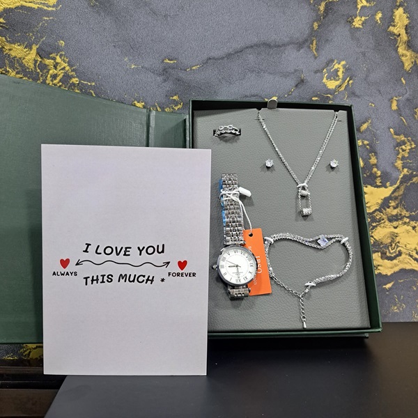 Silver love Jewelry Set